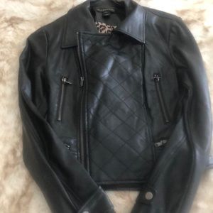 Black faux leather jacket